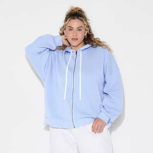 Merrow Edge Hooded Zip-Up Sweatshirt